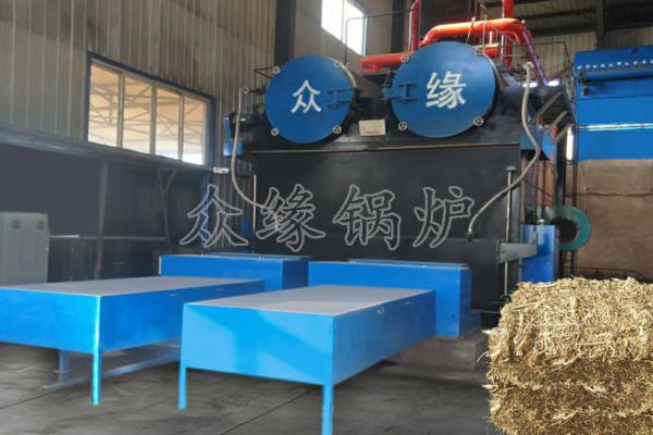 秸稈圓包熱水鍋爐